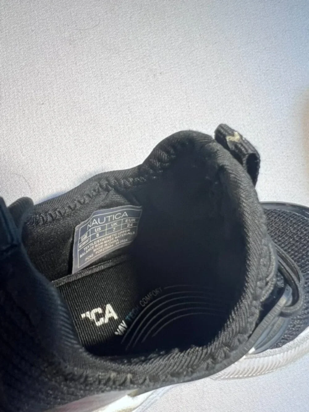 Nautica kids' sneakers black mesh upper synthetic overlays‎ Size 8 toddler